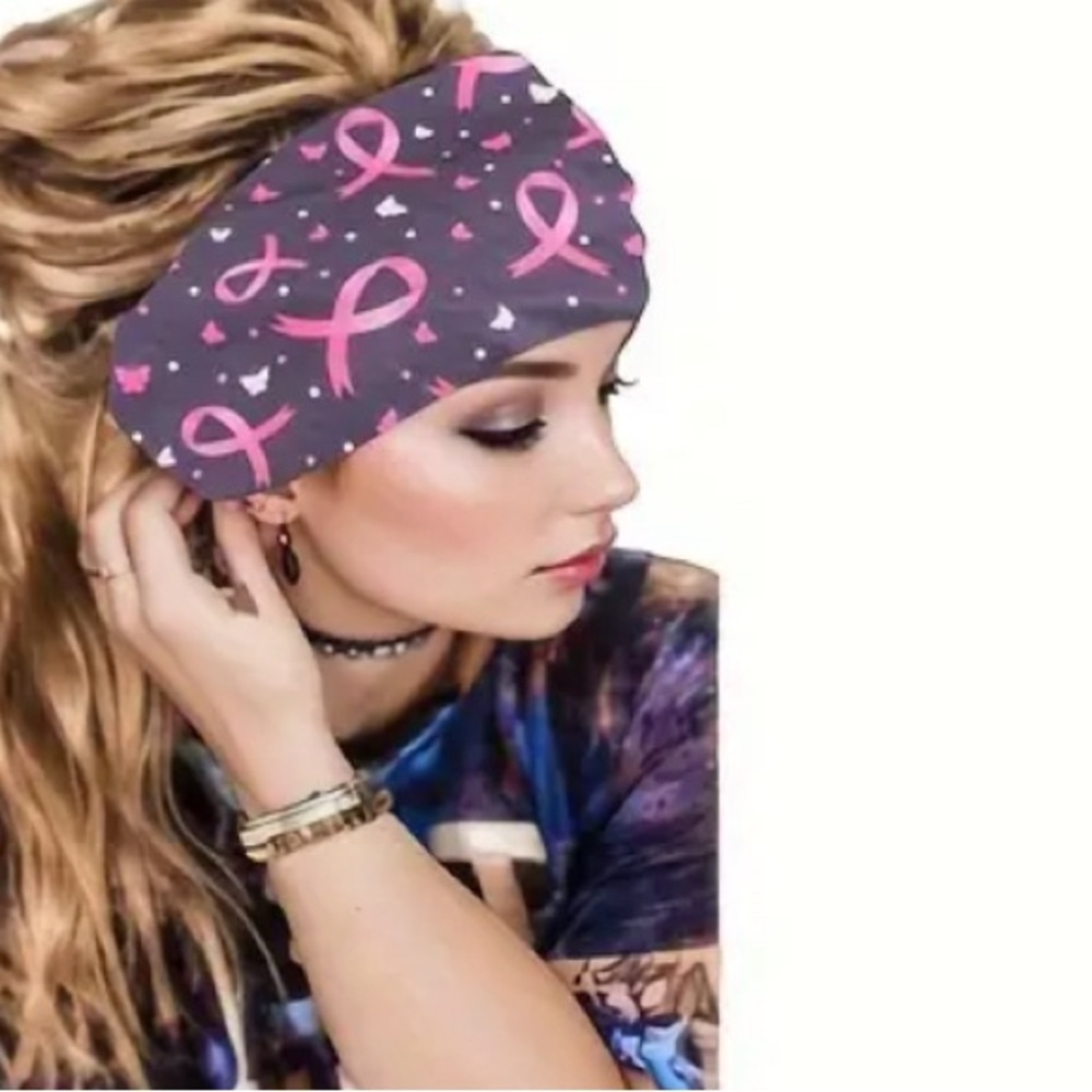 Women’s Breast Cancer Awareness Soft stretchy Headband